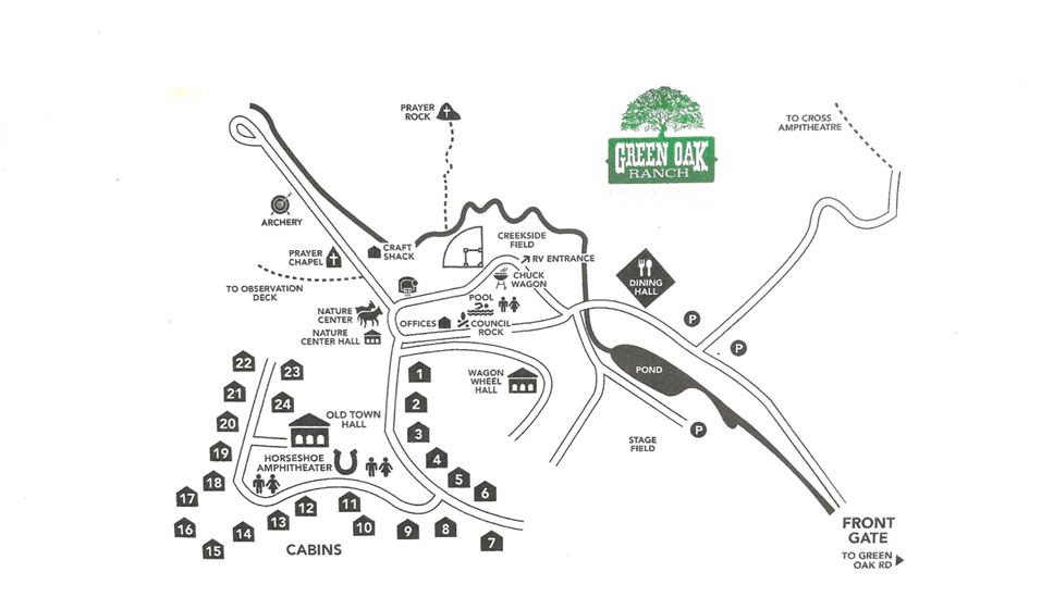 Green Oak Ranch Map