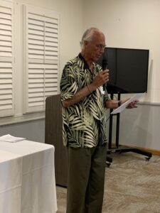 Francis Dumler conducts the annual SVC meeting