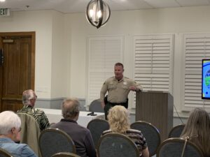 John Malan answering questions about Sherriff station operations