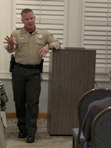 John Malan answering questions about Sherriff station operations